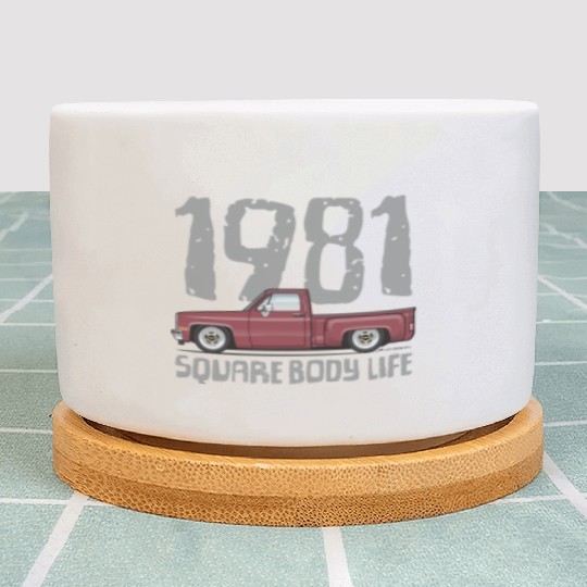1981 Square Body Life Carmine Plant Pots