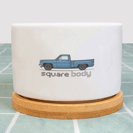 Square Body Blue Plant Pots
