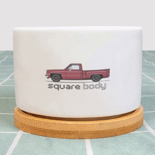 Square Body Carmine Plant Pots