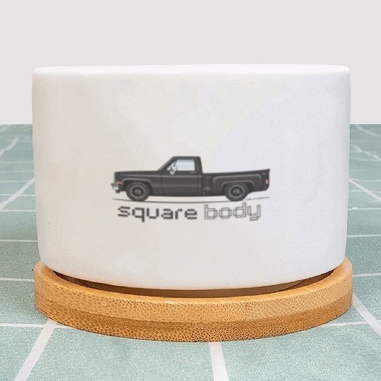 Square Body Black Plant Pots