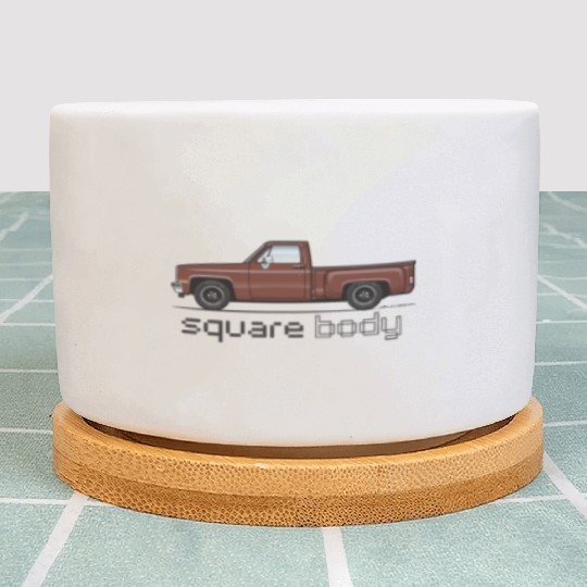 Square Body Dark Brown Plant Pots