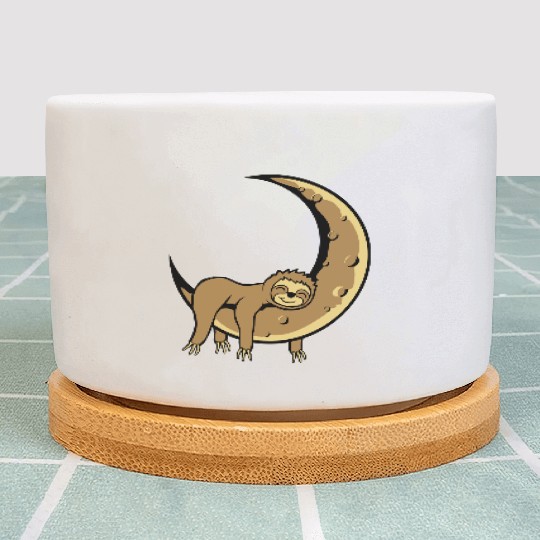 Lazy moon sloth Plant Pots