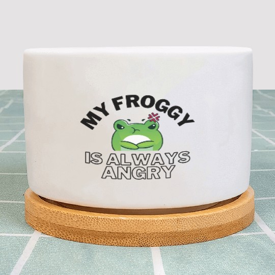 Froggy Frog Is Always Angry Plant Pots