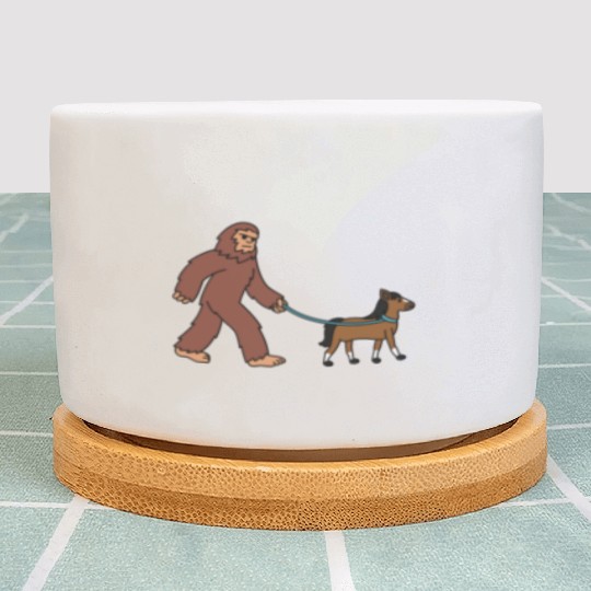 Bigfoot Sasquatch Walking Horse Plant Pots
