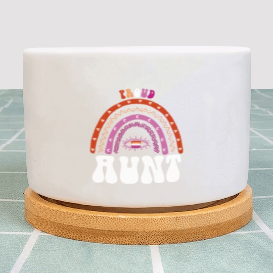 Lesbian Rainbow Proud Aunt Lesbian Plant Pots