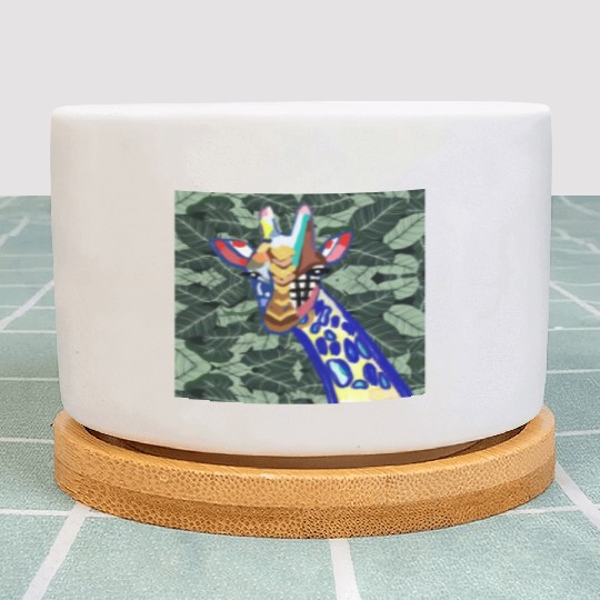 The blue giraffe Plant Pots