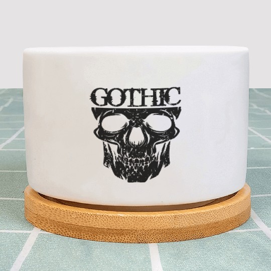 Gothic Skull Plant Pots