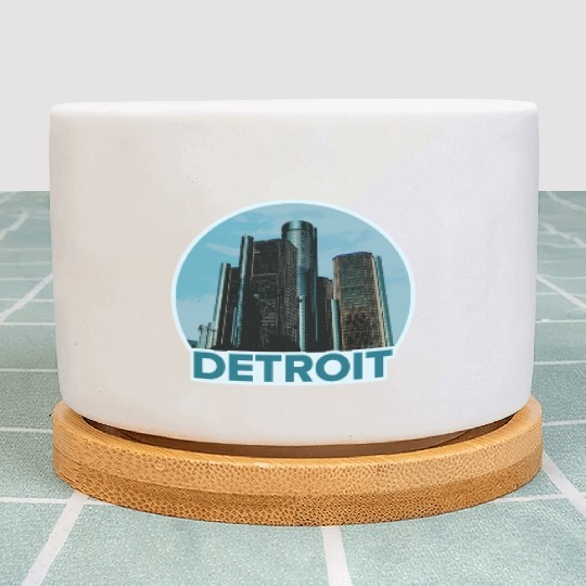 Detroit Skyline Plant Pots