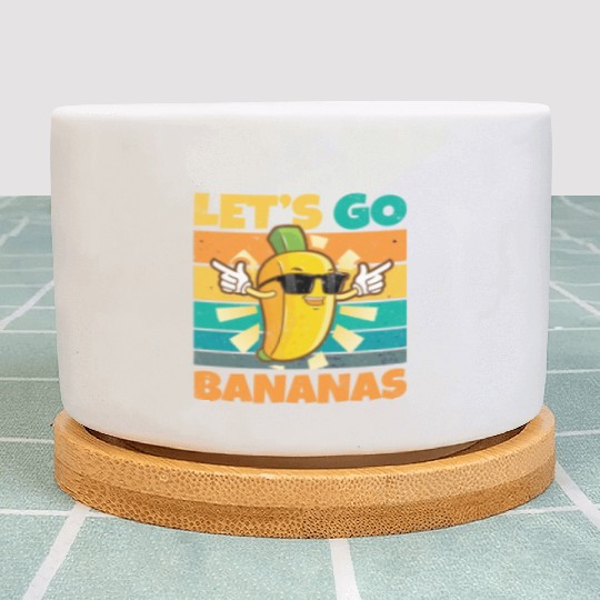Vintage Let's Bananas Funny Banana Plant Pots