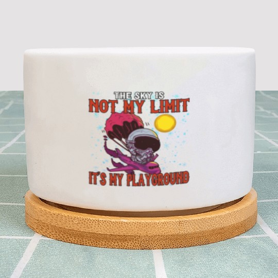 The Sky Is My Playground Skydive Funny Cute Plant Pots