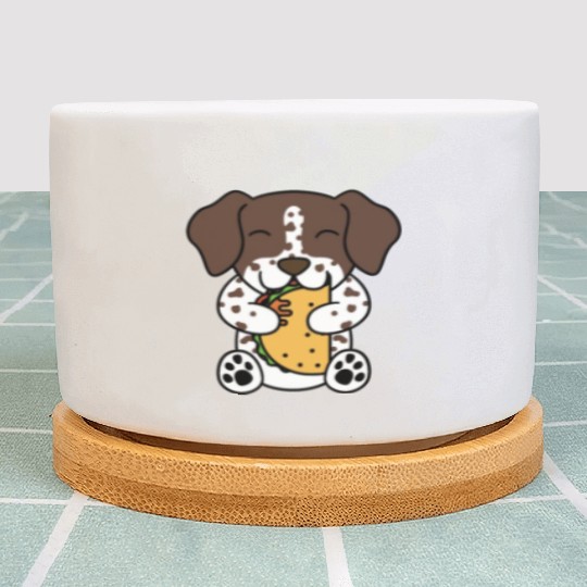 German Shorthaired Pointer Taco Lover Plant Pots