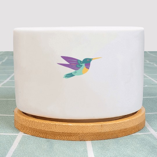 Colorful Bird Plant Pots