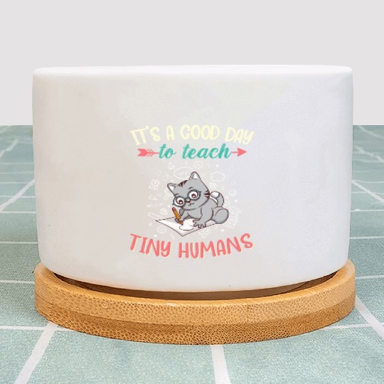 Good Day To Teach Tiny Humans Elementary Teacher Plant Pots