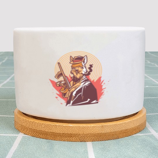 Llama with gun Llama with gun gift inspiration sto Plant Pots