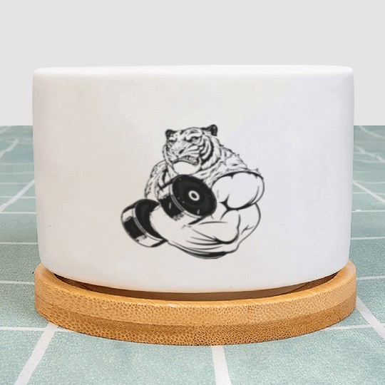 Gym ripped tiger Plant Pots