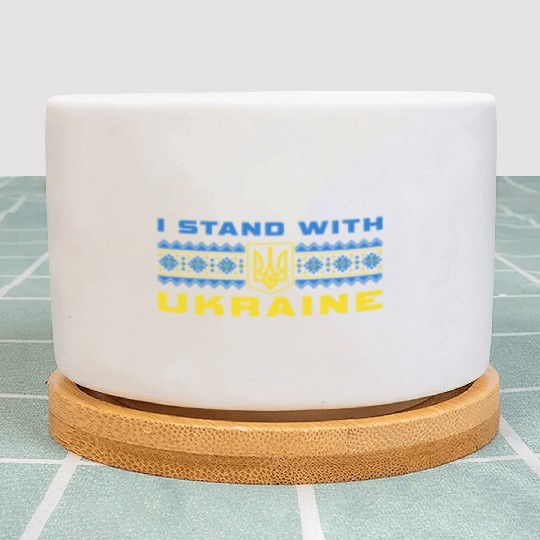 I STAND WITH UKRAINE BLUE-YELLOW Plant Pots