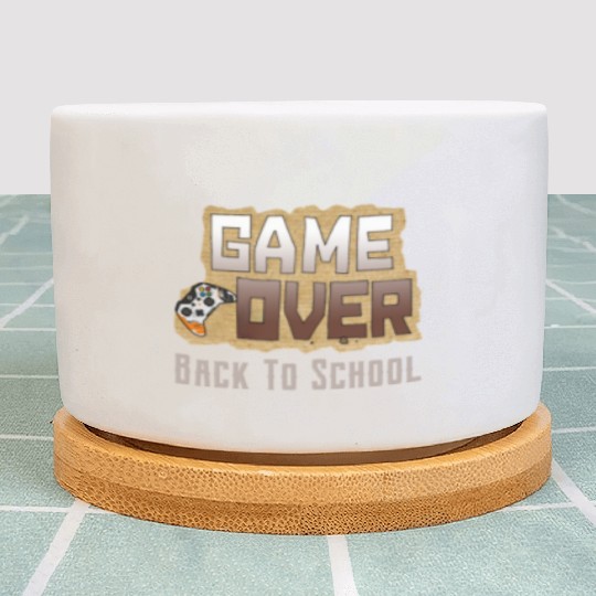 Game Over Back To School Plant Pots