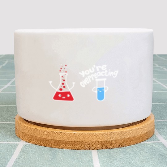 you're overreacting funny chemistry science nerd Plant Pots