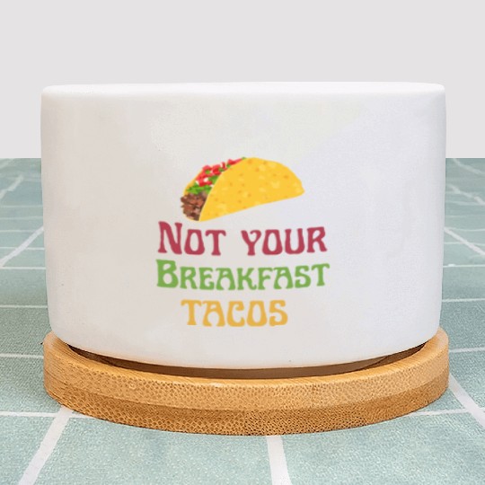Not Your Breakfast Tacos Plant Pots