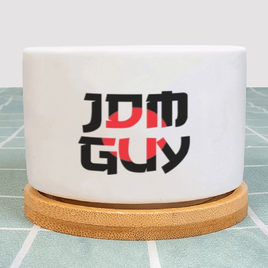 JDM GUY Japanese flag black drift tuner car lover Plant Pots