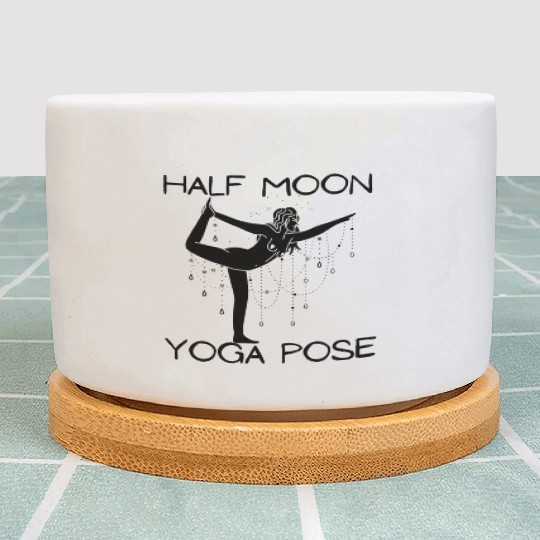 HALF MOON YOGA POSE Plant Pots