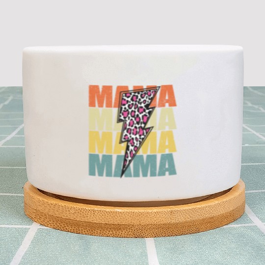 Lightning Bolt Leopard Cheetah Print Multi Color Plant Pots