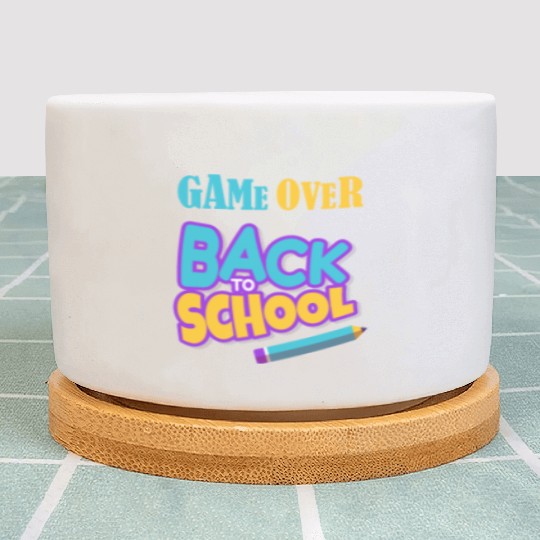 Game Over Back To School Plant Pots