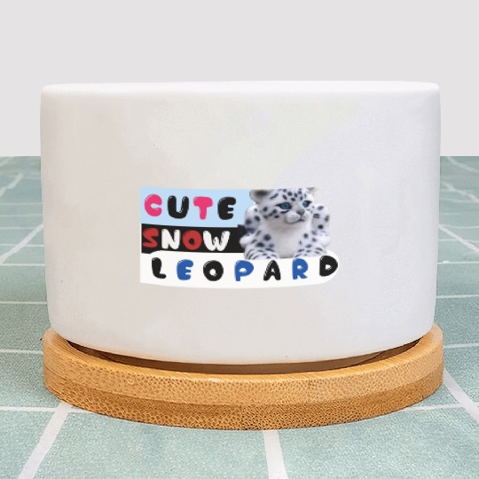 Cute Snow leopard |big cats Plant Pots