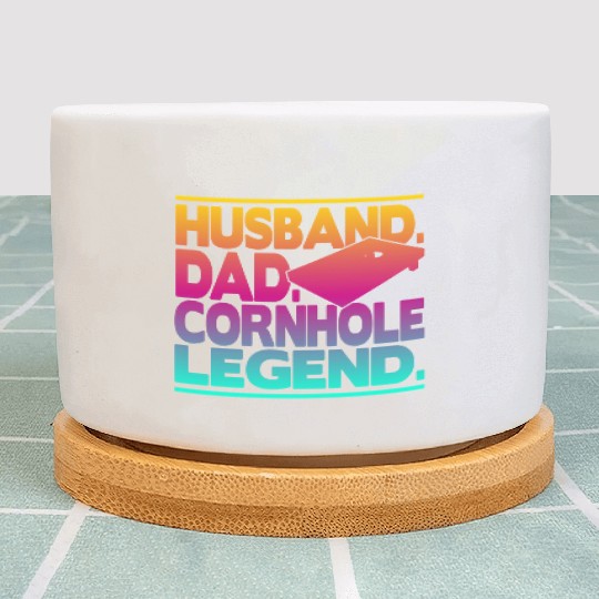 Husband Dad Cornhole Legend Classic Plant Pots