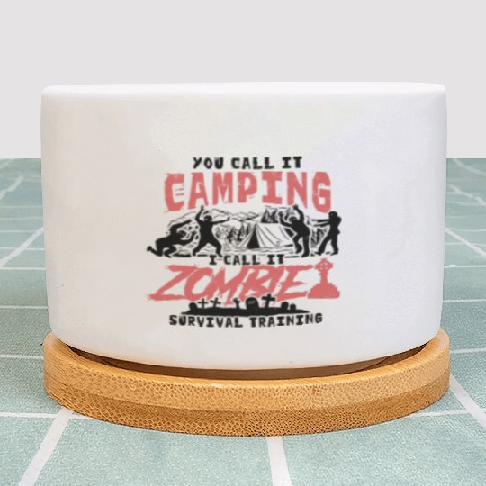 Camping Zombie Survival Training - nature Plant Pots