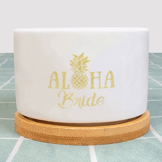 Aloha Bride Pineapple Hawaii Plant Pots