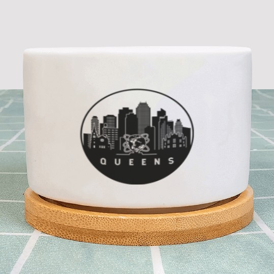 Queens New York Skyline Plant Pots