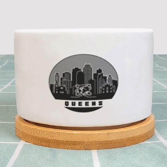 Queens New York Skyline Plant Pots