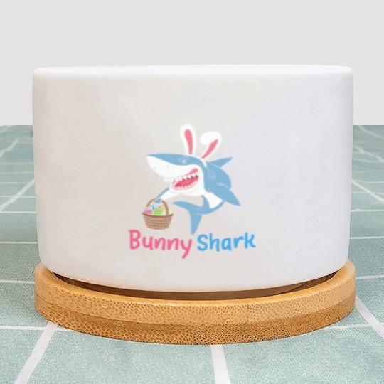 Bunny Shark Easter Sunday Egg Hunting Holiday Gift Plant Pots