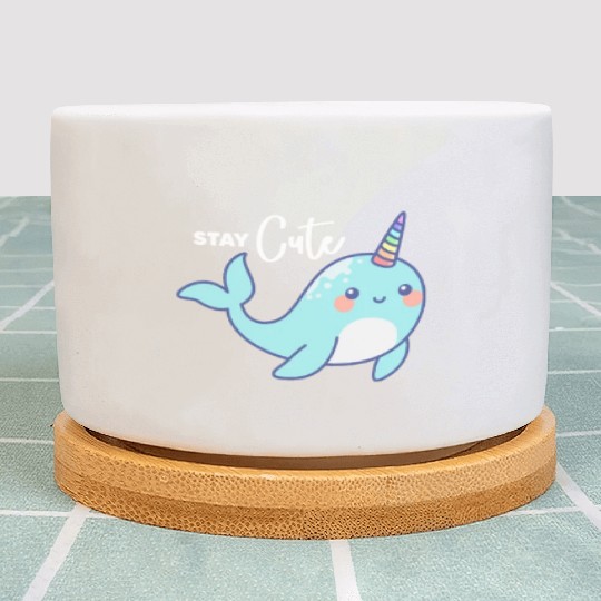 Stay Cute, Narwhal Plant Pots