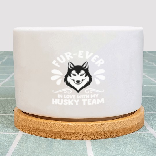 Mushing Fur-Ever In Love With My Husky Team Plant Pots