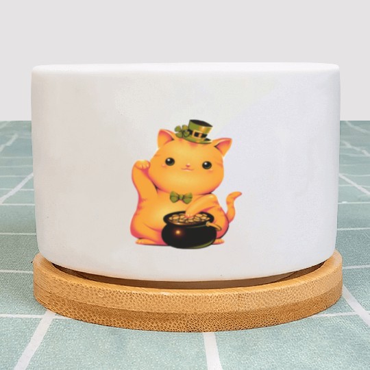 cat Irish Lucky Cat Plant Pots