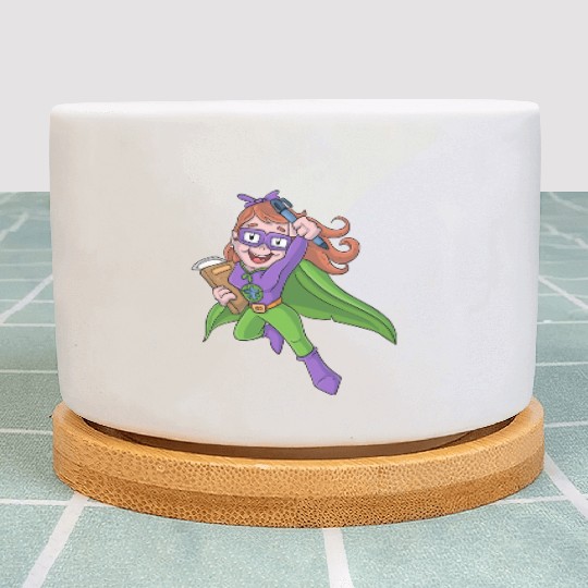 Superhero Teacher Plant Pots