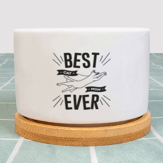 best cat mom ever animals cute lovely cat Plant Pots