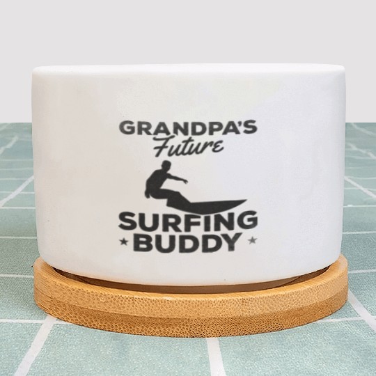 Surfer Baby Newborn Surfer Grandpa's Future Plant Pots