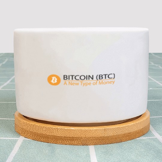 Bitcoin Logo Wear Plant Pots