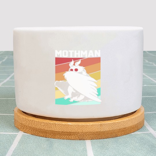 Retro Mothman Cryptid 80s Vintage Mothman Plant Pots
