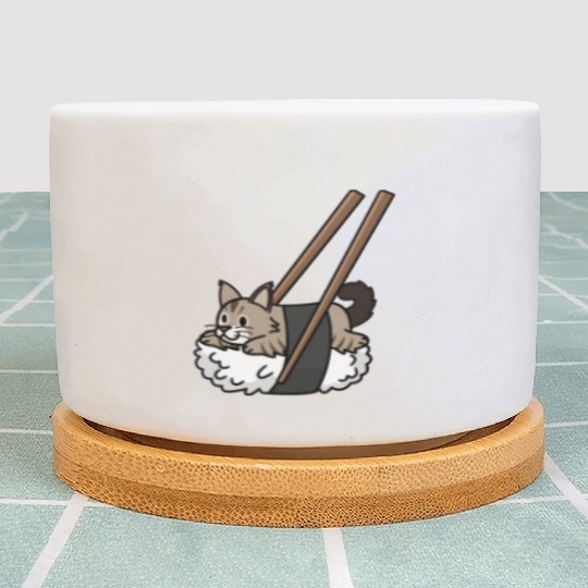 Maine Cat Nigiri Sushi Plant Pots