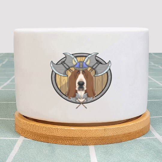 Basset Hound I Valhalla I Viking Plant Pots