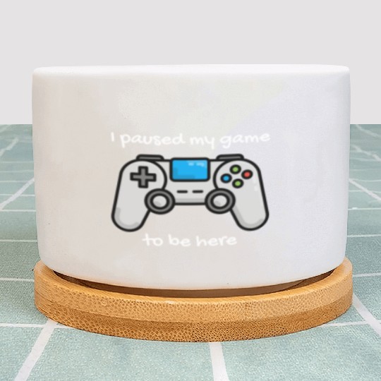 I Paused My Game to Be Here Plant Pots