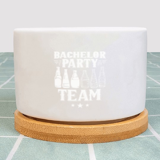 Bachelor Party Team Bride Groom Plant Pots