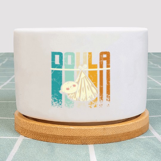 Retro Vintage Doula Plant Pots
