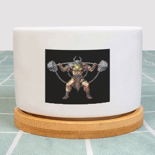 Viking Warrior Gym Bodybuilder Plant Pots