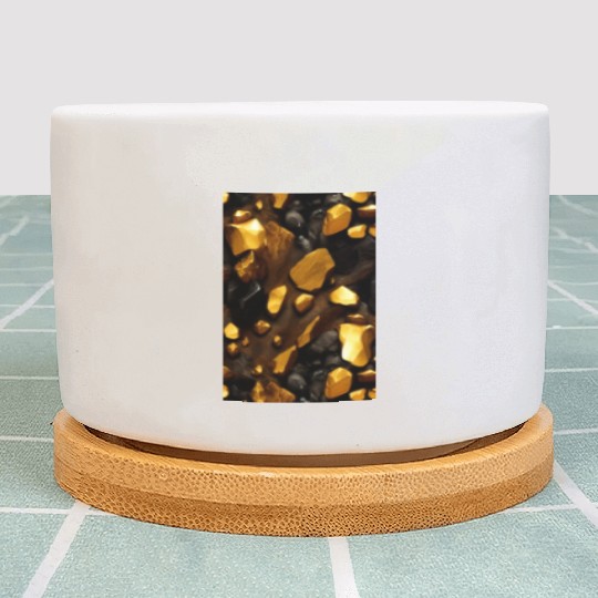 Gold nuggets Plant Pots