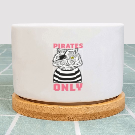 Pirates Only Cat Mom Gift Plant Pots